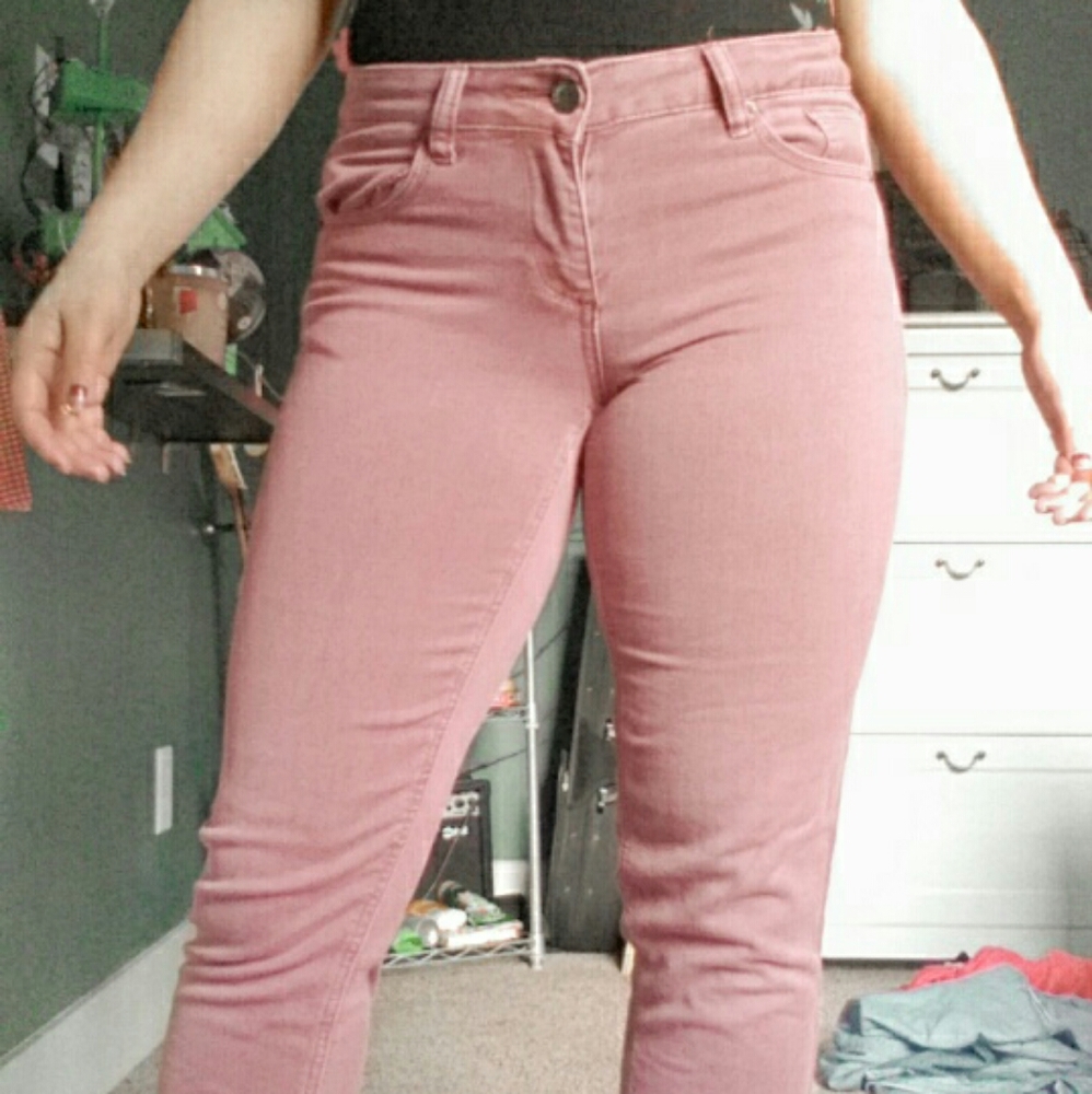 Rusty pink jeans